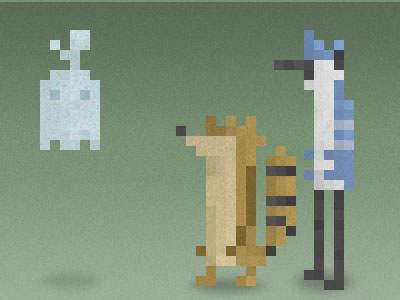 Regular Show 1 8 bit pixel art pixels regular show