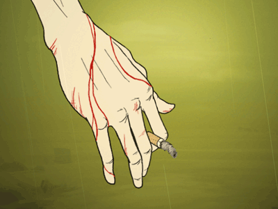 Ash (animated .gif) ash blacklake blood cigarette photoshop toonboomstudio