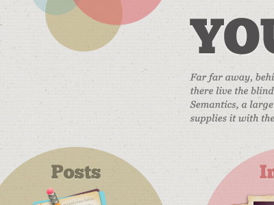 Yo… blog brown chunk circles georgia italic old paper photoshop texture vintage web design wp theme