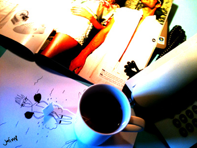 beach in the tea ilustration