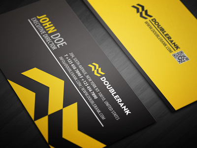 DoubleRank quick response business card black business card black card black name card business card corporate business card double double rank name card rank yellow business card yellow card yellow name card