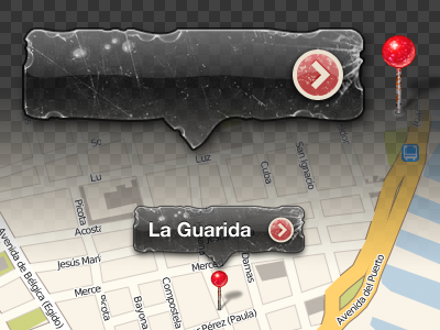 Havana Club app tooltips 3g aged cuba distressed glass gui havana interface ios iphone map marker old pin retina textured tip tooltip ui weathered worn