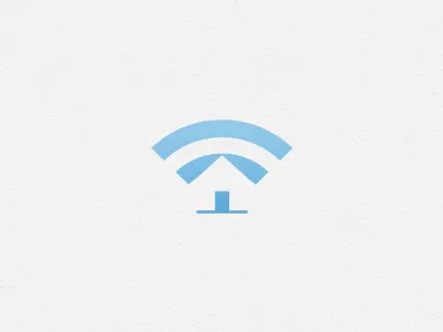 Just another logo blue citrusbyte connected connection digital home house identity logo signal texture wifi