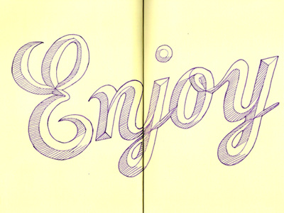 Enjoy illustration lettering moleskine typography