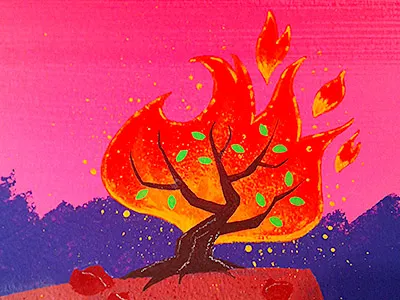 Burning Bush bible illustration