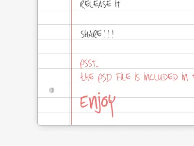 Note Paper note paper paper psd ui