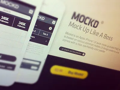 Mockd iphone mock up premium psd tool ui ux wireframe