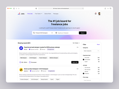 Job Board Website design freelance freelance app freelance dashboard freelance website hiring hiring app hiring website job board job board app job board website landing page web web design webdesign