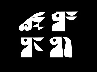 rabbit icons exploration animal branding design energy esports graphic design icon illustration logotype mascot logo rabbit vector