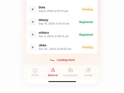 Referral animation card clean design figma mobile app mobile design status ui