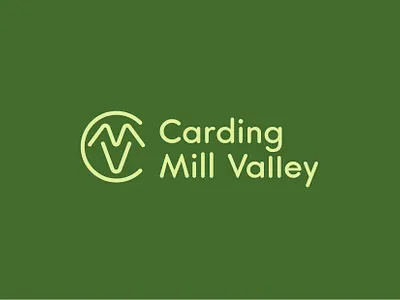 Carding Mill Valley Logo badge branding c monogram cmv design fun hills identity illustration logo logo design m monogram monogram nature nature logo shropshire shropshire hills typography v monogram