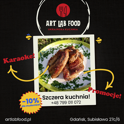 ukrainian restaurant food graphic design post restaurant social media typography visual identity