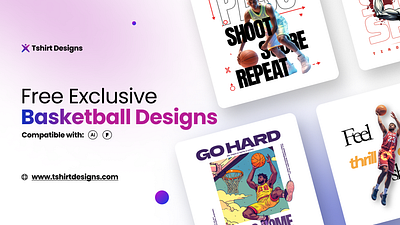 Free Exclusive Basketball Designs basket basketball download free free design freebie poster poster design print print on demand tshirt tshirtdesign