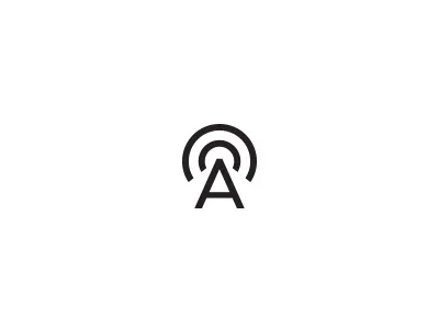 ACC monogram proposal acc advertising agency broadcast bullseye logo monogram pencil tower transmission
