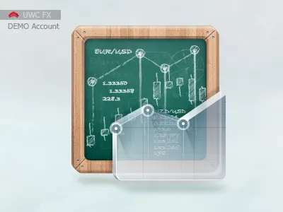 UWC Demo account Icon account board demo forex green icon school