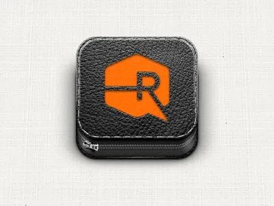 Portfolio iOS icon briefcase icon ios leather portfolio zipper