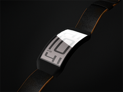 Phosphor DH05 E-Ink watch render 3d render watch