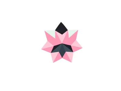 Pitch_Sushi V1 feminine flower kusudama logo origami paper samurai