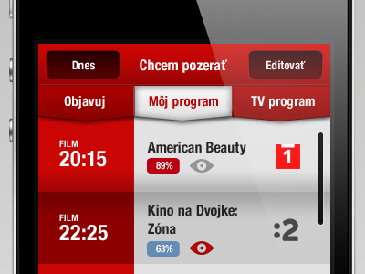 Custom TV Schedule app iphone schedule telkac tv