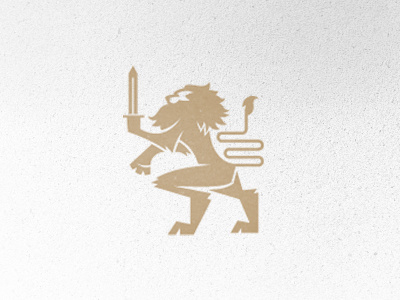 Lion lion logo sword