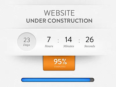 Countdown timer skin countdown progress bar timer under construction