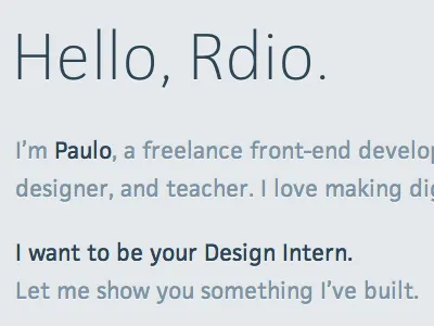 Hello, Rdio. facit rdio