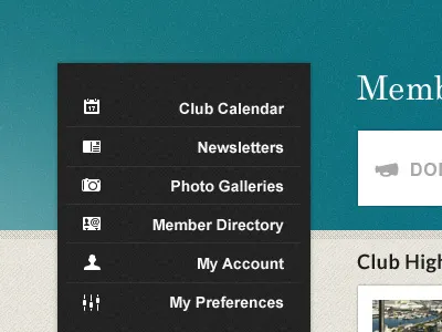 Side Navigation with Icons icons nav navigation secondary nav side navigation