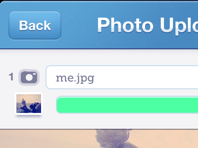 Photouploadapp app button design icon interface ios iphone iu photo ui upload