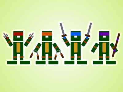 Playoff: Turtle Power! fun illustration play off shapes teenage mutant ninja turtles tmnt