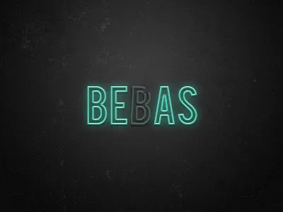 Bebas neon typography