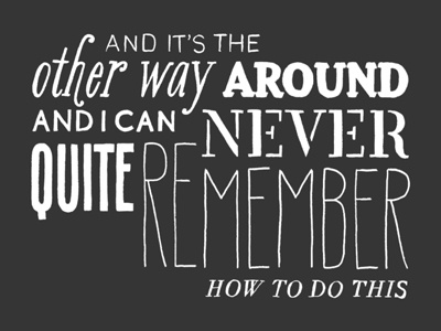 And it's the other way around... 2d fish in your ear hand drawn lettering type typography