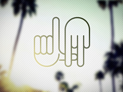 LA sign icon la los angeles pictogram sign