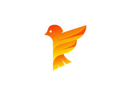 Little Bird Logo Design bird brnad bradn barnd dalius deisgner dsgner deisgn f gradient logo logo deisgn desgn desgin loog lgoo lgo logog design loogdesign lgoodesign logodesing negative orange retro space stuoka vintage wings