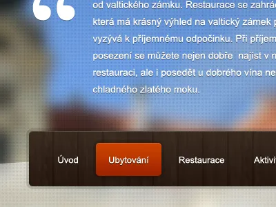 Simple menu of boarding house website blur button menu site web webdesign website wood