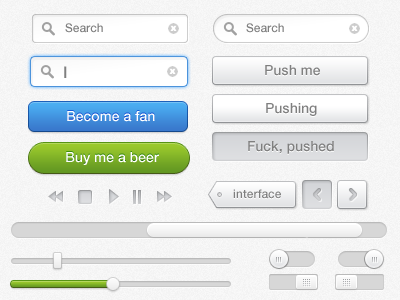 Just another Ui-Kit... buttons colorful kit scrollbars search sliders ui ui kit