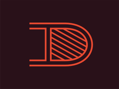 StripeD custom d letter stripes type