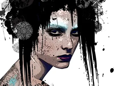 Paint illustration paint portrait poster