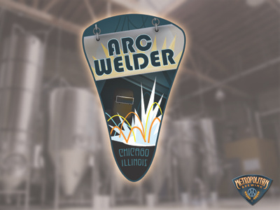 Arc Welder Tap Handle beer brewery brewing handle logo tap vector