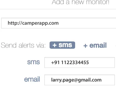 Site monitor app alerts monitor site