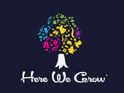 Here We Grow logo vector