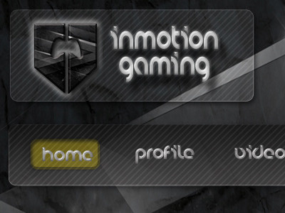 first attempt at web design bars black dark gaming glow inmotion iron pin stripe website yellow