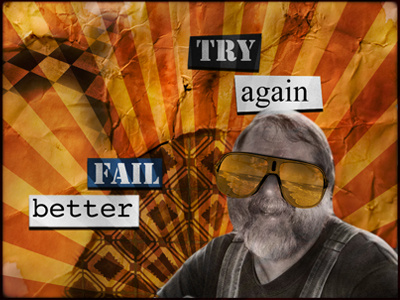 Retro Quote old man orange quote red sunburst words