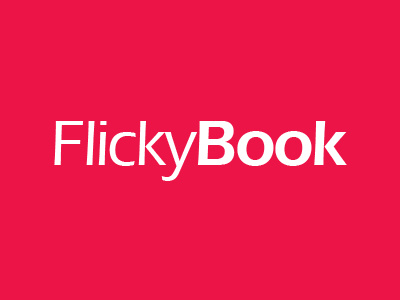 FlickyBook App app applications book books buttons elements fb flick flickr icons log in logo mark new ui