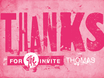 Thanks dribbble pink texture thanks type