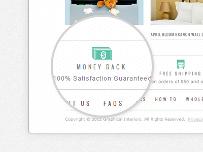 Footer Icons browser footer icons magnifying glass web design