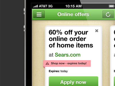 iOS Browse browse coupons ios iphone mobile