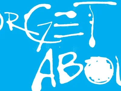 Ink cyan grunge hand rendered handdrawn ink messy type typography