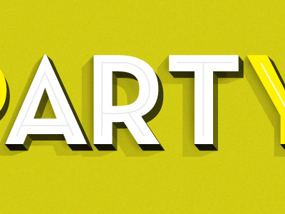 Party art font lettering retro type vintage