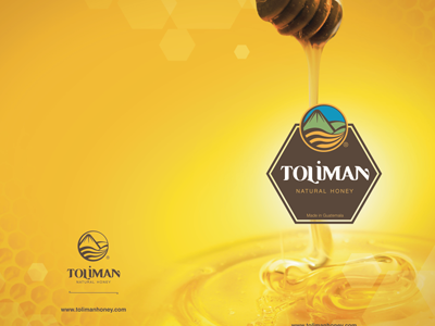 logo and brochure design TOLIMAN brochure design honey logo miel toliman