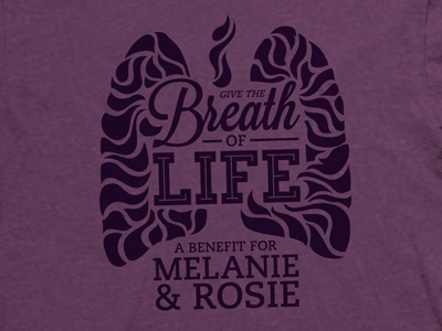 Breath of Life benefit breath life logo lungs tshirt